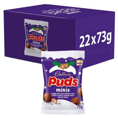 Cadbury Mini Puds Chocolate Bag (Box of 22)