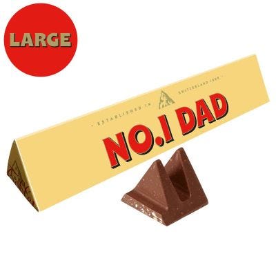 Toblerone No.1 Dad Milk Chocolate Bar 360g