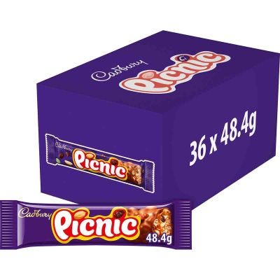 Cadbury Picnic Chocolate Bar 48g (Box of 36)