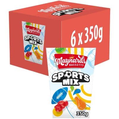 Maynards Bassetts Sports Mix Carton 350g Box of 6