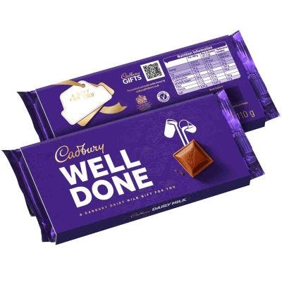 Cadbury Well Done Dairy Milk Chocolate Bar with Sleeve 110g