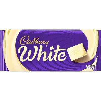 Cadbury White Chocolate Bar 90g 