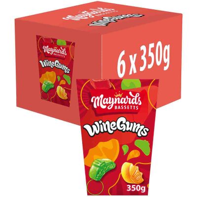 Maynards Bassetts Wine Gums Carton Box of 6