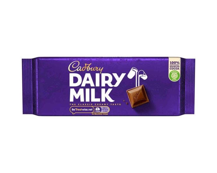 Cadbury Dairy Milk Chocolate Bar 180g Cadbury Gifts Direct