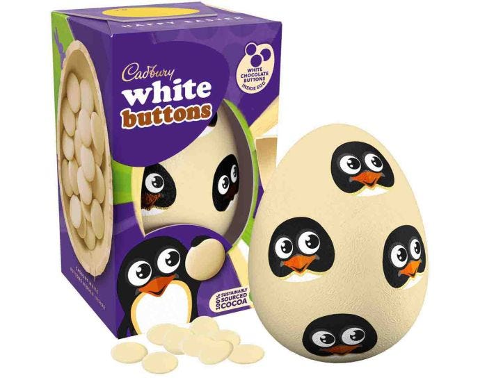 White chocolate easter egg hotsell