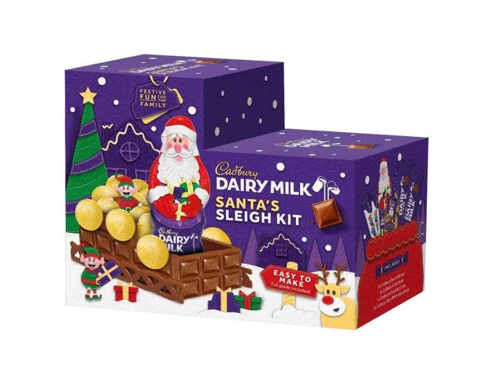Cadbury Santa's Chocolate Sleigh Build Your Own Kit 