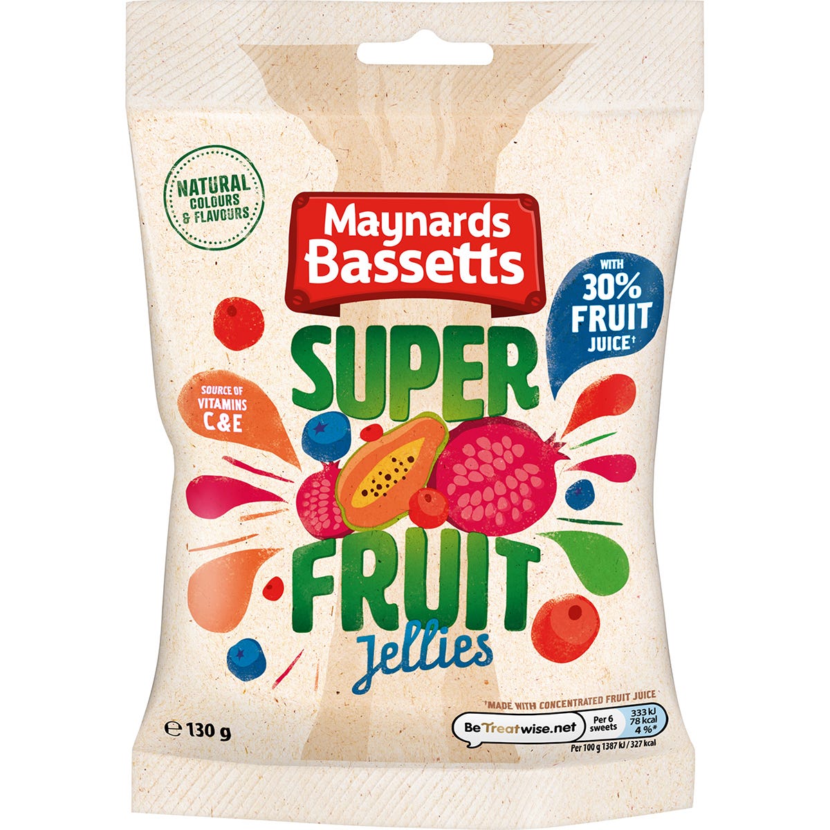 Picture of Maynards Bassetts Super Fruit Jellies Bag 130g