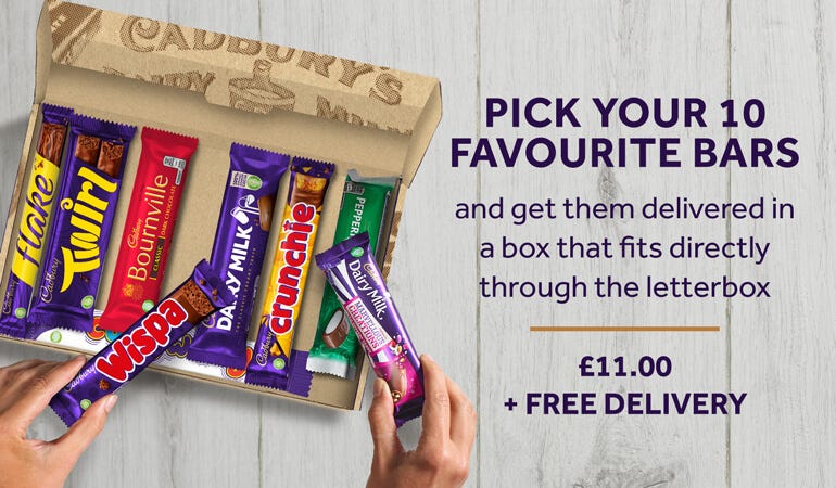 Cadbury Wispa Gold Chocolate Bar Gift Box Hamper Selection 